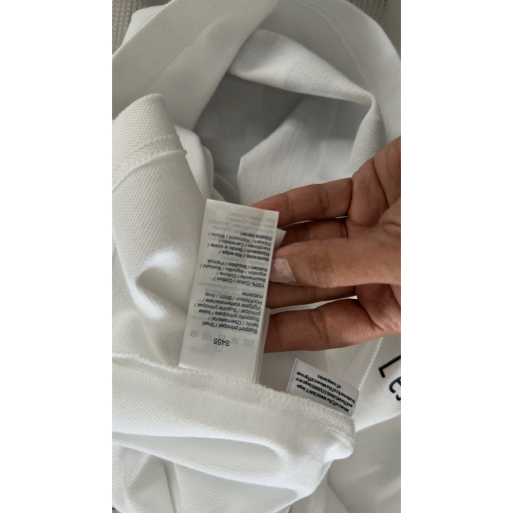 Men's Lacoste Minecraft White XL Polo Shirt - Picture 7 of 8